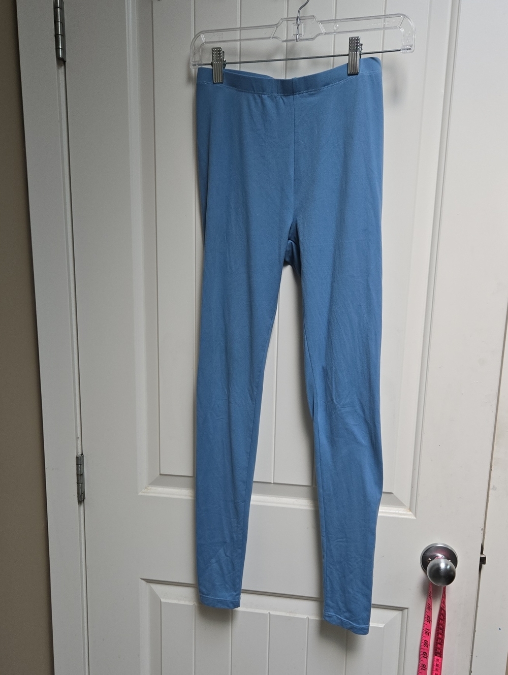 Streerwear Society Medium Youth Blue Stretch Leggings with Elastic Waistband